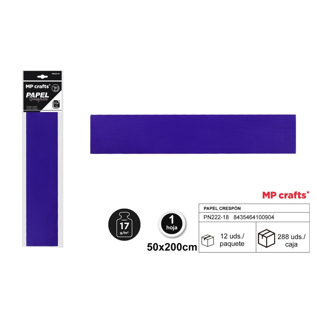 PAPEL CRESPON 50X200 22 COLORES
