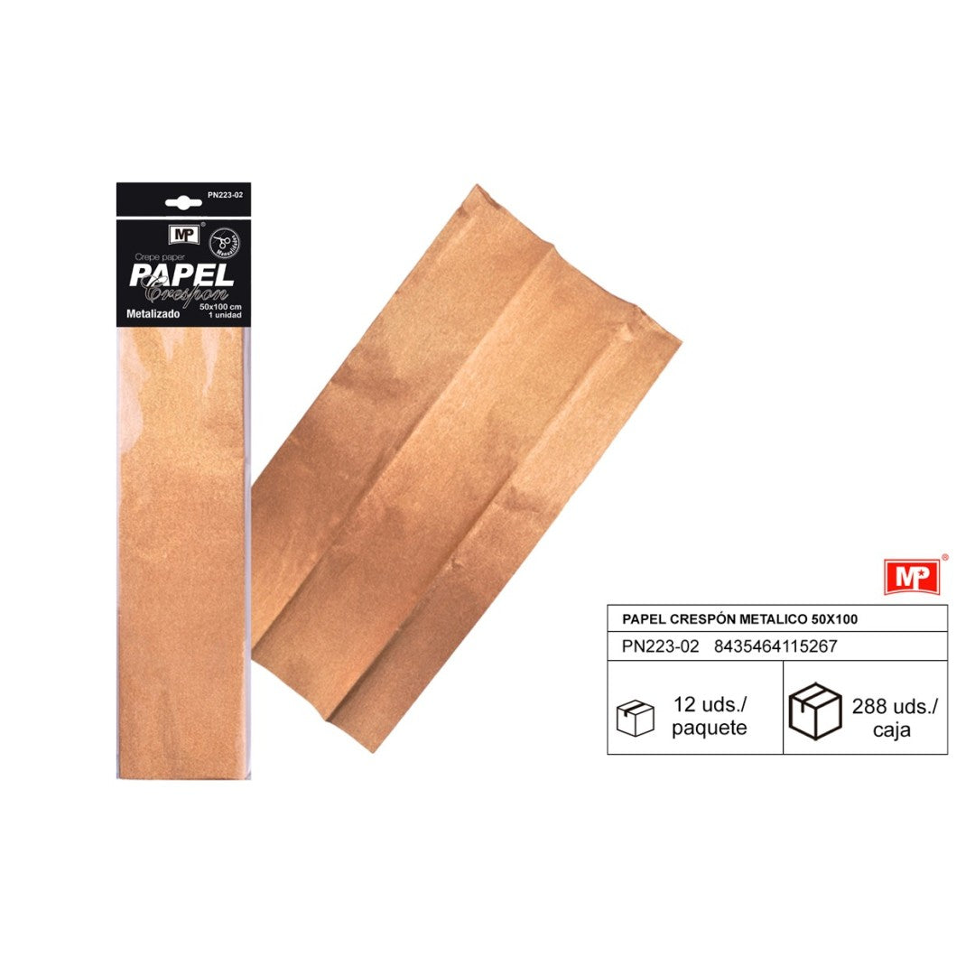 PAPEL CRESPON METALICO 50X100 4 COLORES