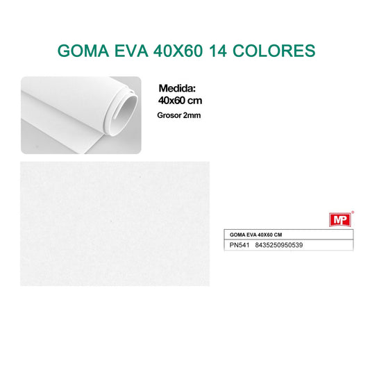 GOMA EVA 40X60 14 COLORES
