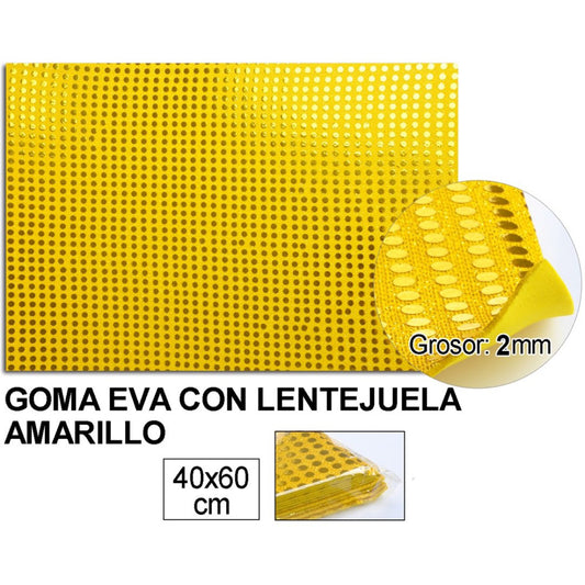 GOMA EVA CON LENTEJUELA 40X60CM  5COLORES