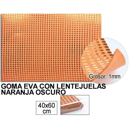 GOMA EVA CON LENTEJUELA 40X60CM  5COLORES