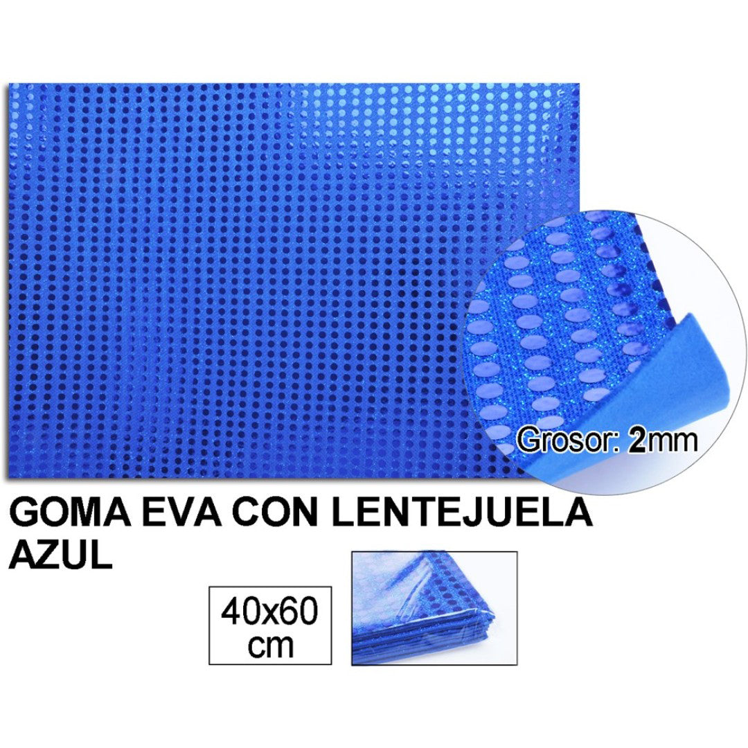 GOMA EVA CON LENTEJUELA 40X60CM  5COLORES