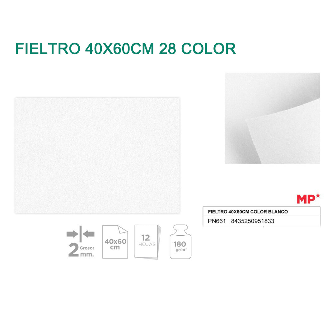 FIELTRO 40X60CM (28 COLOR)