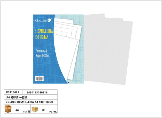 GOLDEN RESMILLERIA A4 100H 80GRMS