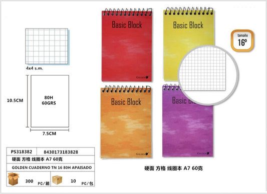 GOLDEN CUADERNO TN 16 80H APAISADO