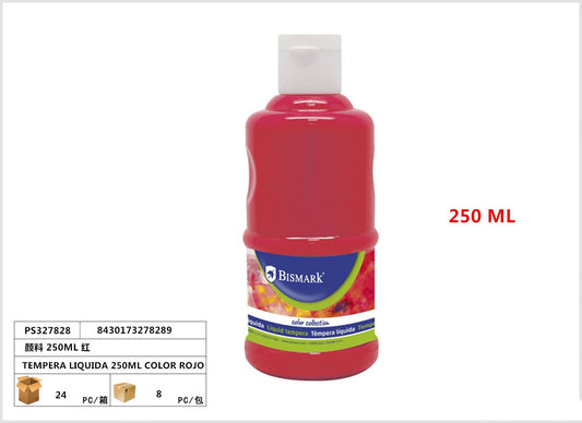 TEMPERA LIQUIDA 250ML COLOR ROJO